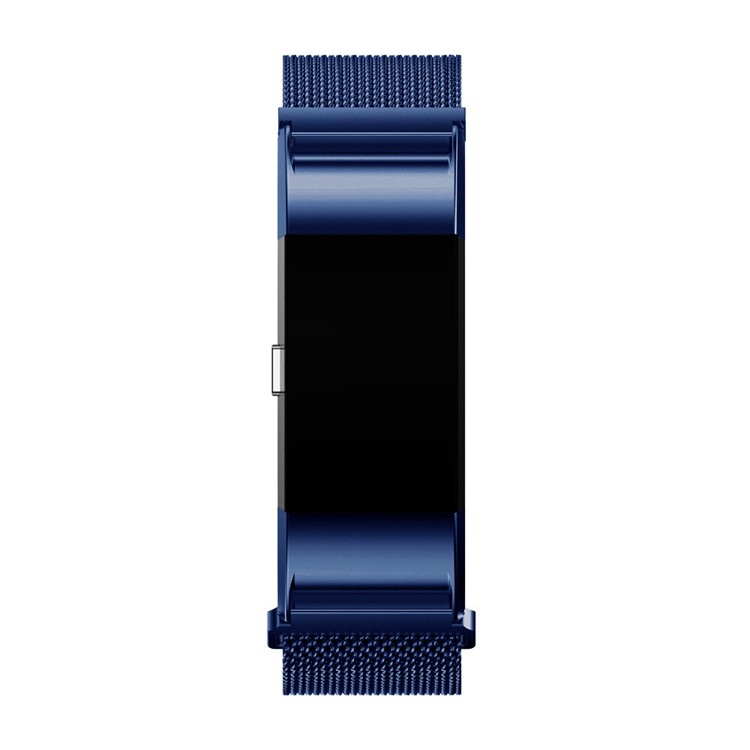 Milanese Stainless Steel Watch Strap with Magnetic Buckle for Fitbit Charge 2 - Blue-5