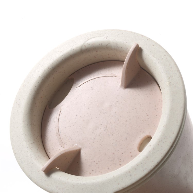 2241J 400ML Straw Wheat Double Wall Coffee Water Cup Biodegradable - Pink-7