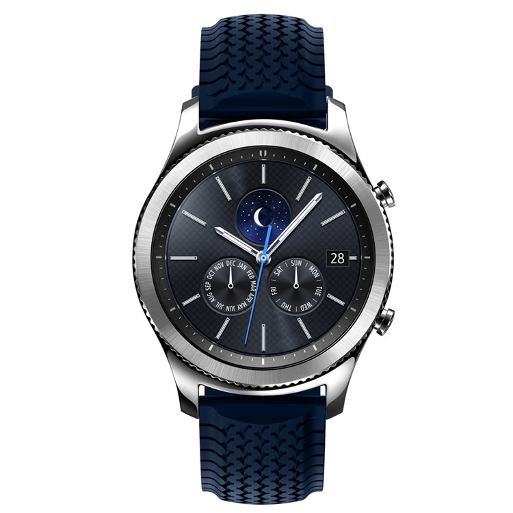 Correa Deportiva De Reemplazo De Silicona Neumático Fresco Para Samsung Gear S3 Frontier / Classic - Azul Oscuro-3