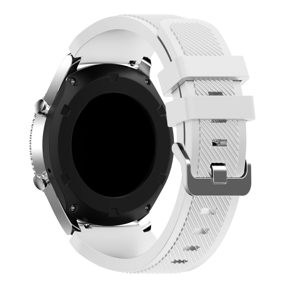 Soft Silicone Sports Watch Strap for Samsung Gear S3 Frontier / S3 Classic - White-3