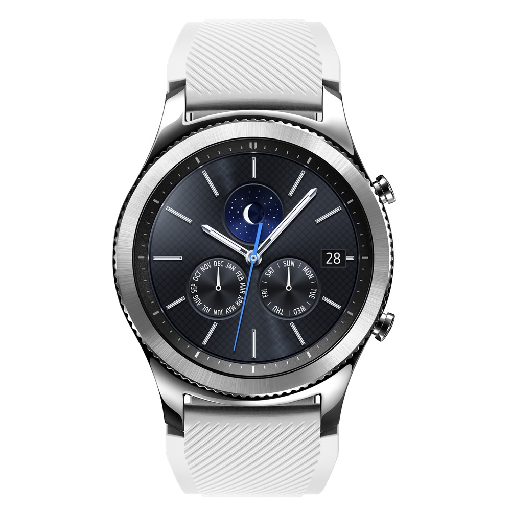 Soft Silicone Sports Watch Strap for Samsung Gear S3 Frontier / S3 Classic - White-4
