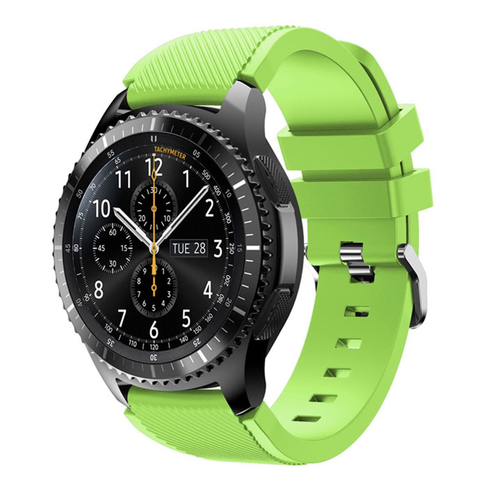 Substituto de Pulseira de Strap de 22 mm Silicone Sports Para Samsung Gear S3 Frontier / S3 Classic - Luz Verde