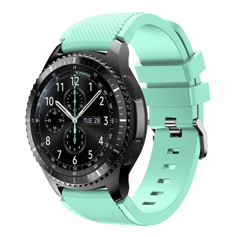 Flexible Silicone Sports Watch Band Replacement for Samsung Gear S3 Frontier / S3 Classic - Cyan-3