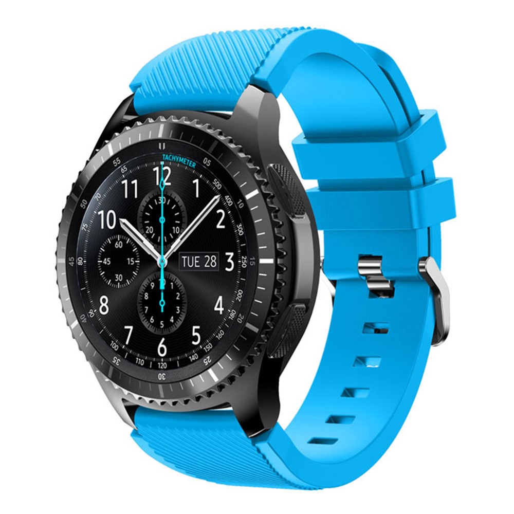 Reemplazo de la Muñeca de la Muñeca de la Muñequera de la Correa Deportiva Suave de 22 mm Para la Frontera de Samsung Gear S3 / S3 Classic - Azul