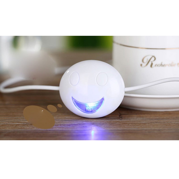Creative Mini Bulb Humidifier Colorful LED Night Light USB Air Purifier 400ml - Silver Head / Transparent-14