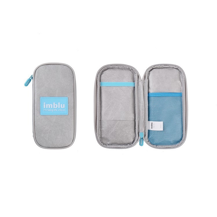 IMBLU Tyvek Pen Pencil Stationery Bag Case - Grey-1