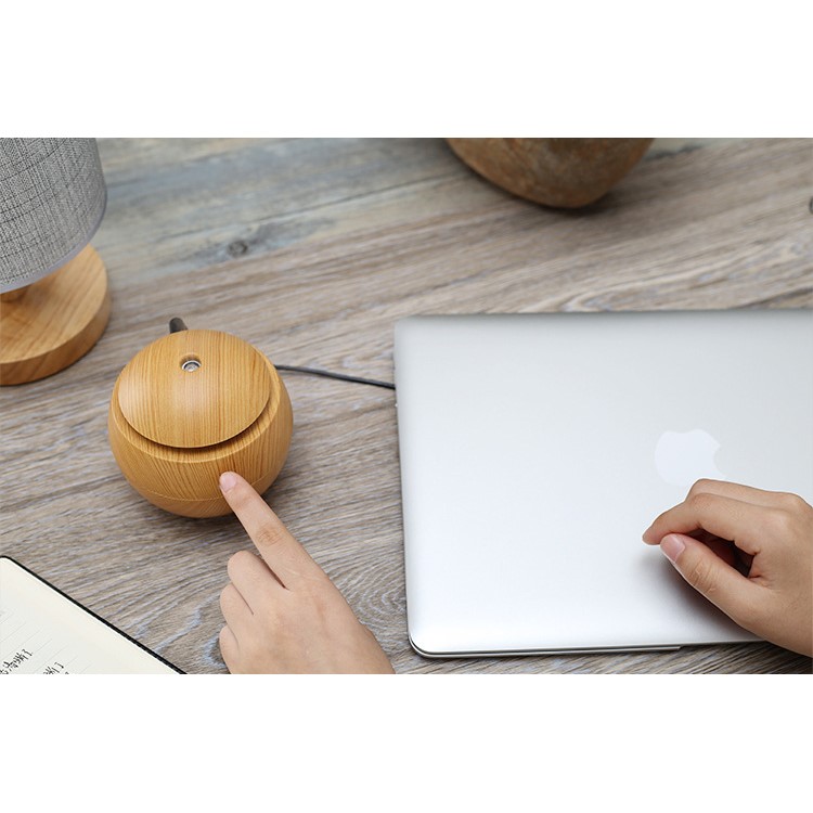 FEA U8 Aroma Diffuser Ultrasonic Humidifier with LED Lights Silent Operation USB Power - Light wood Grain-14