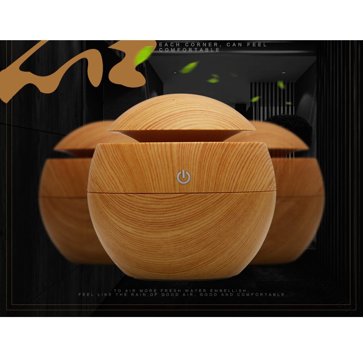 FEA U8 Aroma Diffuser Ultrasonic Humidifier with LED Lights Silent Operation USB Power - Light wood Grain-4