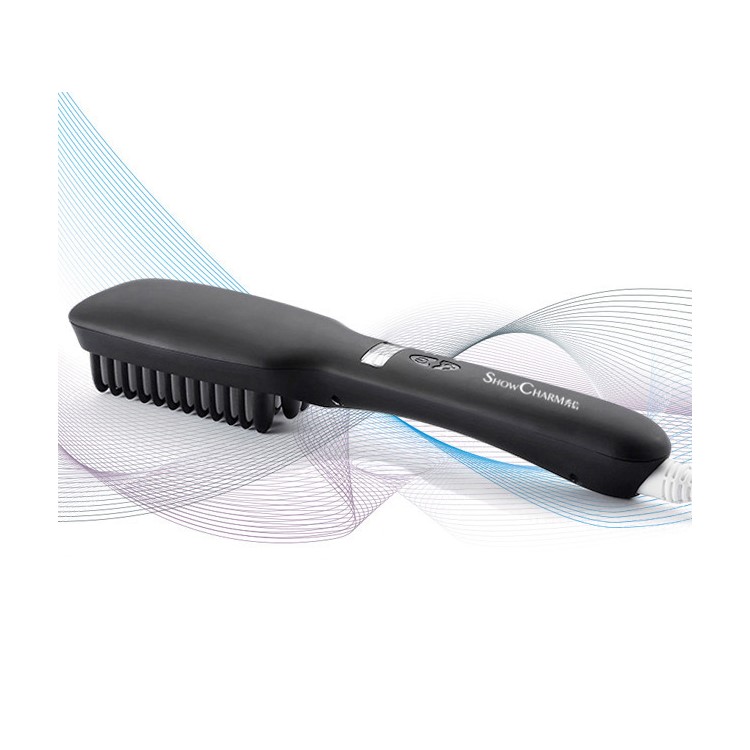 SHOWCHARM Anion Hair Straightener Como with LED Display - Black / EU Plug-1