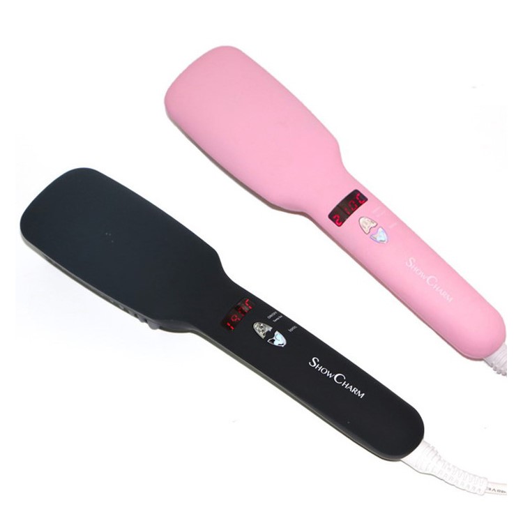 SHOWCHARM Anion Hair Straightener Como with LED Display - Black / EU Plug-2
