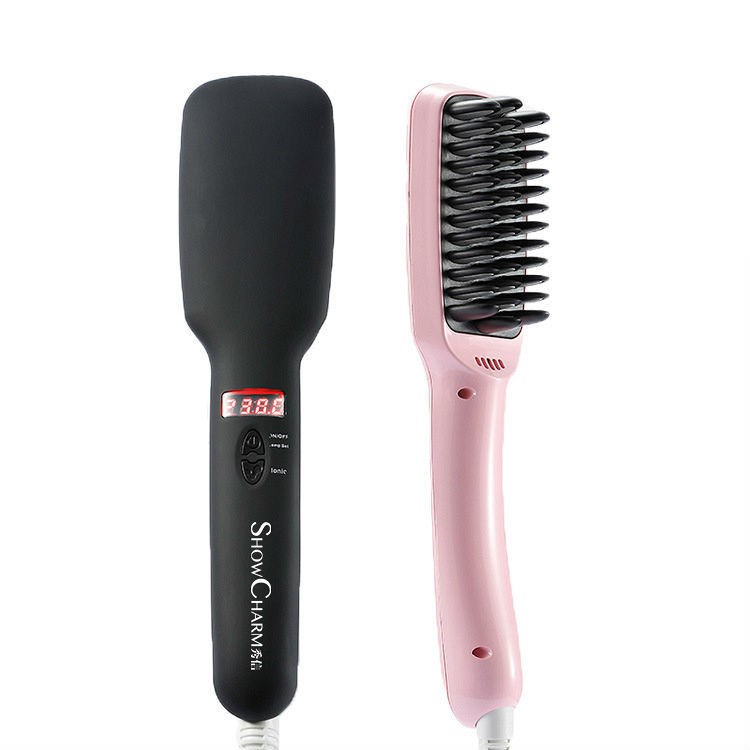 SHOWCHARM Anion Hair Straightener Como with LED Display - Black / EU Plug-6