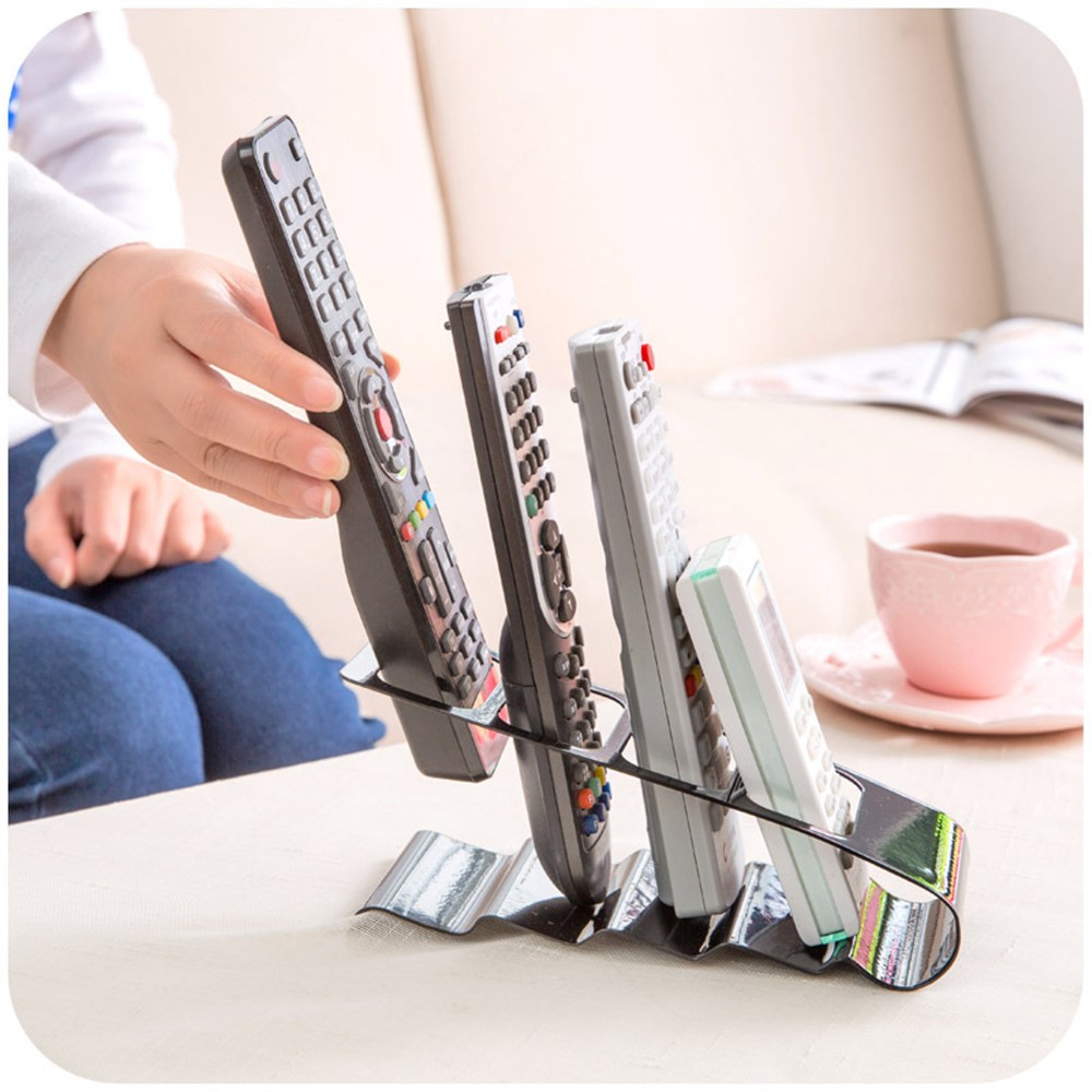 4-Slot TV / Klimaanlage Fernbedienung Organizer Halter - Schwarz-1