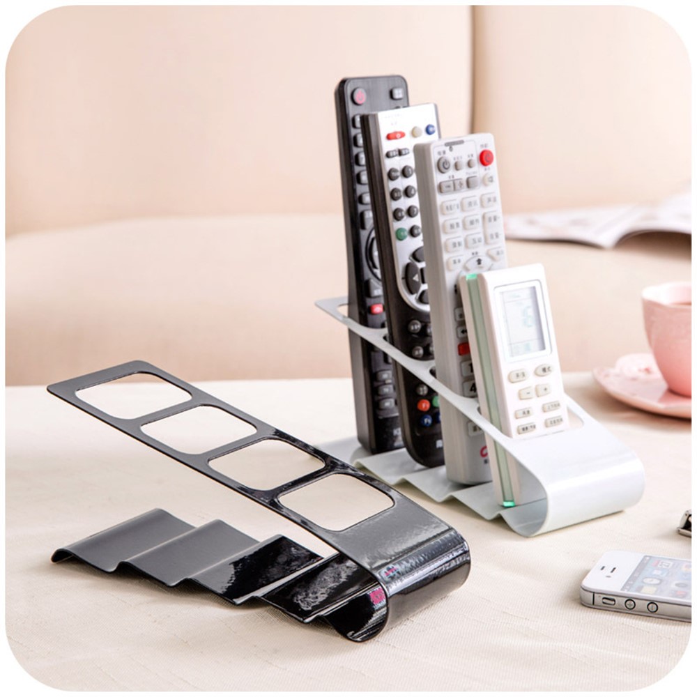 4-Slot TV / Klimaanlage Fernbedienung Organizer Halter - Schwarz-2