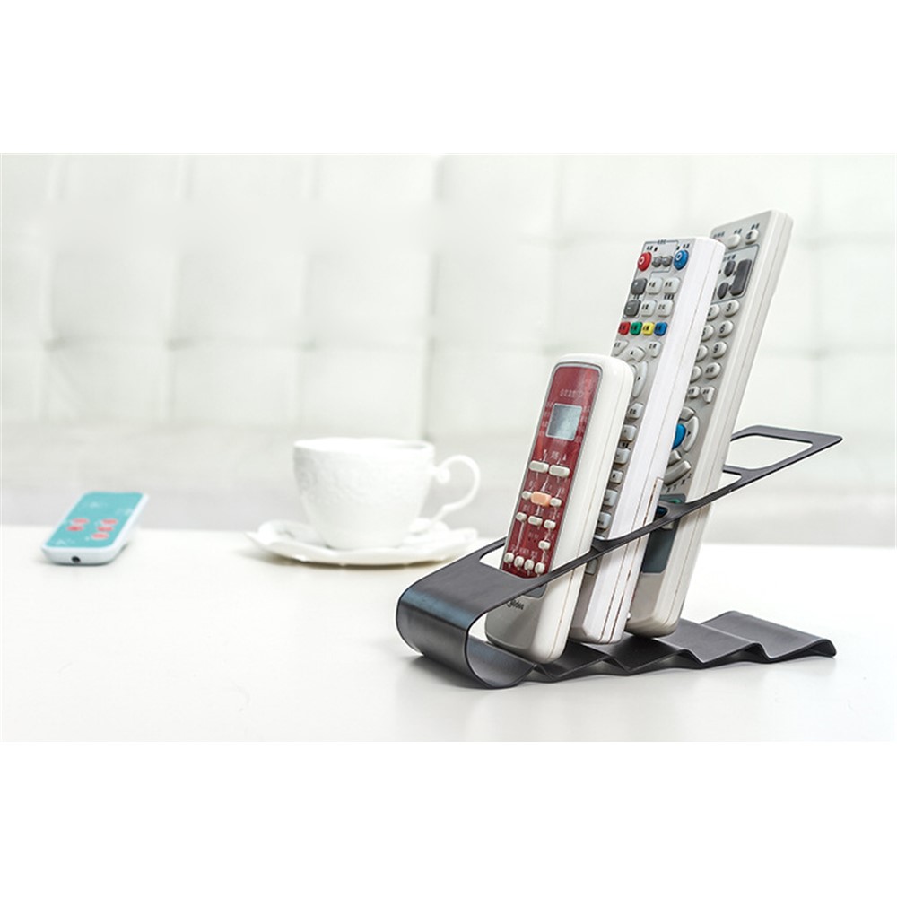 4-Slot TV / Klimaanlage Fernbedienung Organizer Halter - Schwarz-5