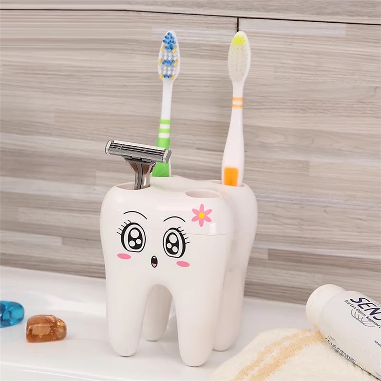 ANYA Cute Cartoon Tooth Shaped Toothbrush Holder for Children-1