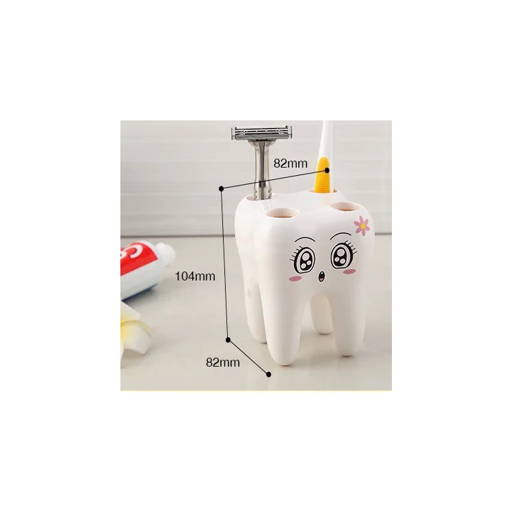 ANYA Cute Cartoon Tooth Shaped Toothbrush Holder for Children-11