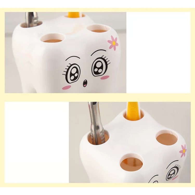 ANYA Cute Cartoon Tooth Shaped Toothbrush Holder for Children-12