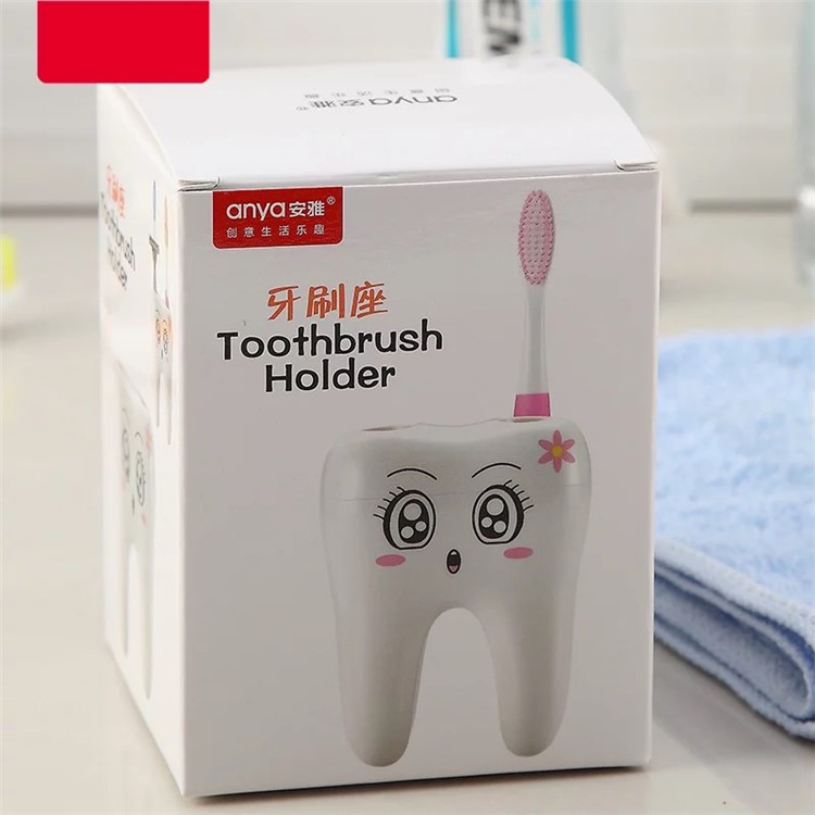 ANYA Cute Cartoon Tooth Shaped Toothbrush Holder for Children-14