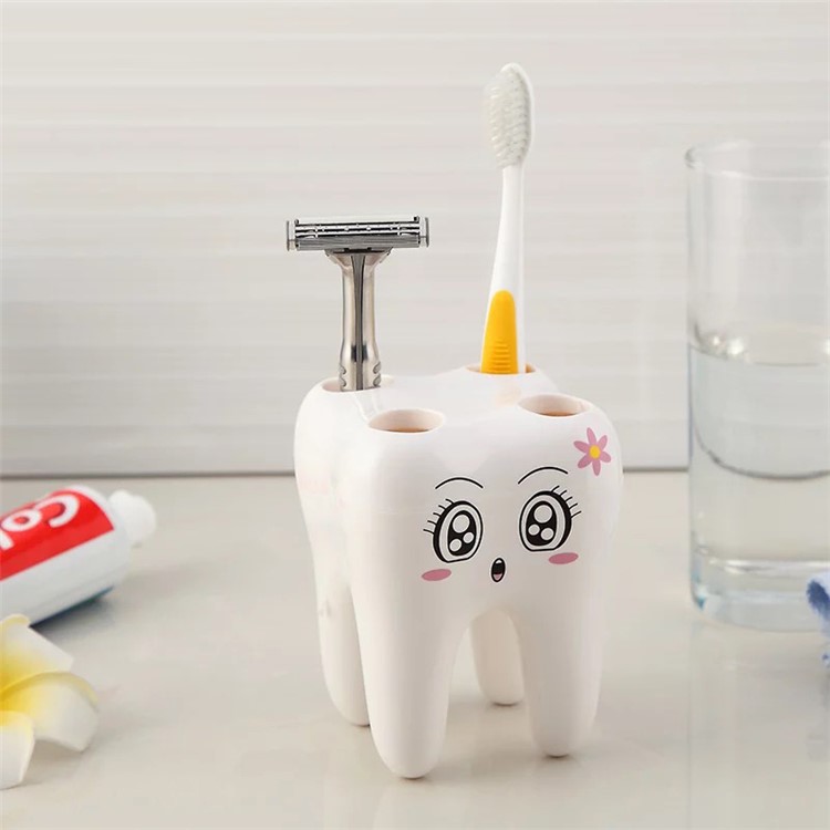 ANYA Cute Cartoon Tooth Shaped Toothbrush Holder for Children-2