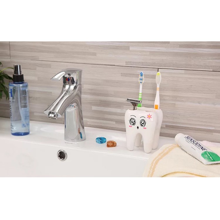 ANYA Cute Cartoon Tooth Shaped Toothbrush Holder for Children-5
