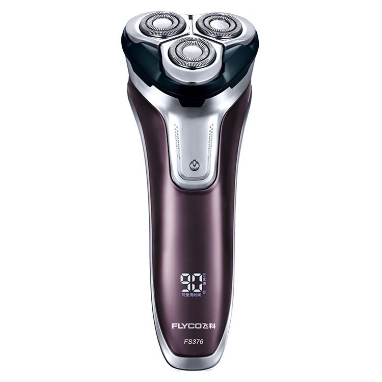 FLYCO FS376 3D Floating Triple-head Shaver Rechargeable Razor with LED Display-1