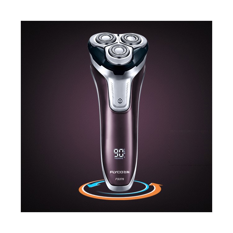 FLYCO FS376 3D Floating Triple-head Shaver Rechargeable Razor with LED Display-4