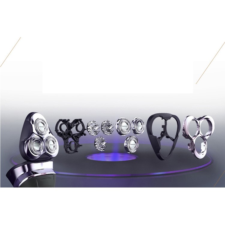 FLYCO FS376 3D Floating Triple-head Shaver Rechargeable Razor with LED Display-5