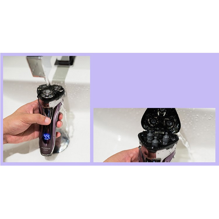 FLYCO FS376 3D Floating Triple-head Shaver Rechargeable Razor with LED Display-8