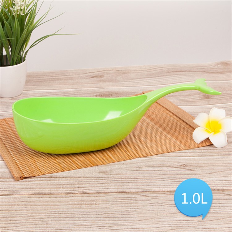 ANYA 1L Whale Shape Melamine Fruit Dish Serving Bowl Water Ladle (Small Size) - Green-1