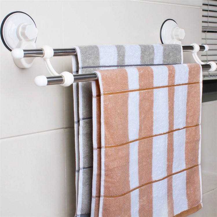 Wall Mounted Suction Cup Towel Bar Double Rack Tvc Mall Wall Mounted Suction Cup Towel Bar Double Rack 1