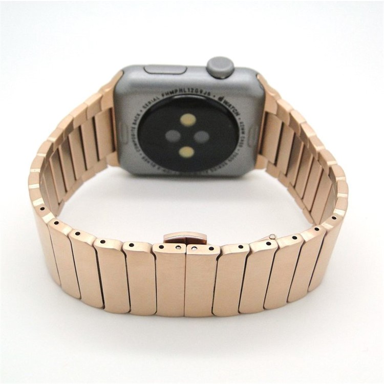 Luxury 316L Stainless Steel Watch Strap for Apple Watch Series 4 44mm / Series 3 / 2 / 1 42mm - Rose Gold Color-3