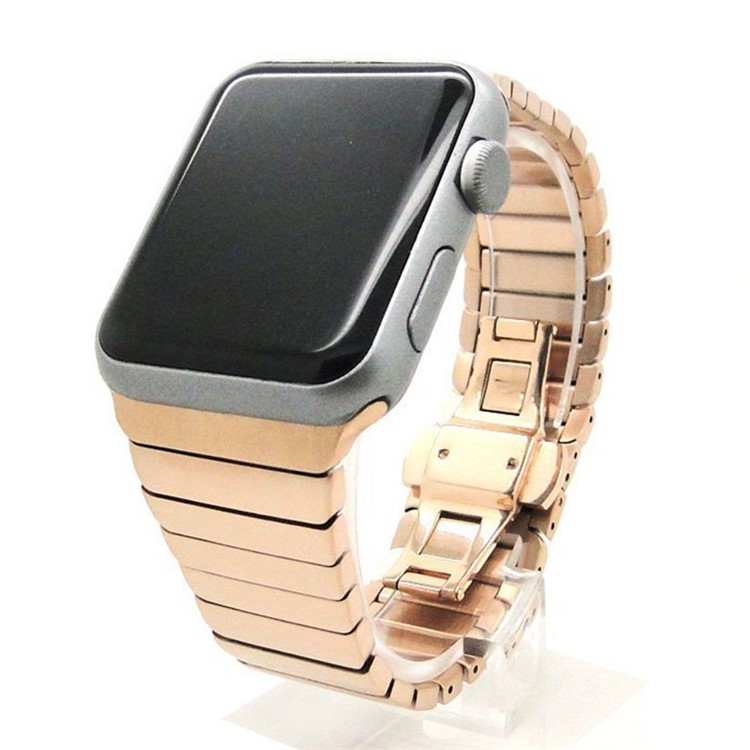 Luxury 316L Stainless Steel Watch Strap for Apple Watch Series 4 44mm / Series 3 / 2 / 1 42mm - Rose Gold Color-5