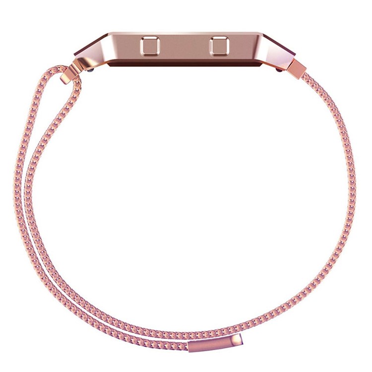 Luxury Milanese Stainless Steel Mesh Magnetic Watch Band with Metal Frame for Fitbit Blaze - Pink-3