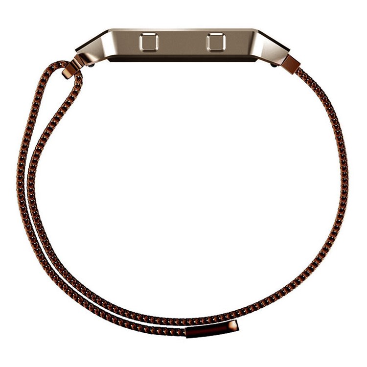 Luxury Milanese Stainless Steel Magnetic Watch Strap Replacement with Frame for Fitbit Blaze - Coffee-3