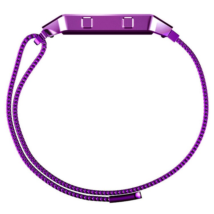 Magnetic Milanese Stainless Steel Mesh Watch Strap with Bumper Frame for Fitbit Blaze - Dark Purple-3