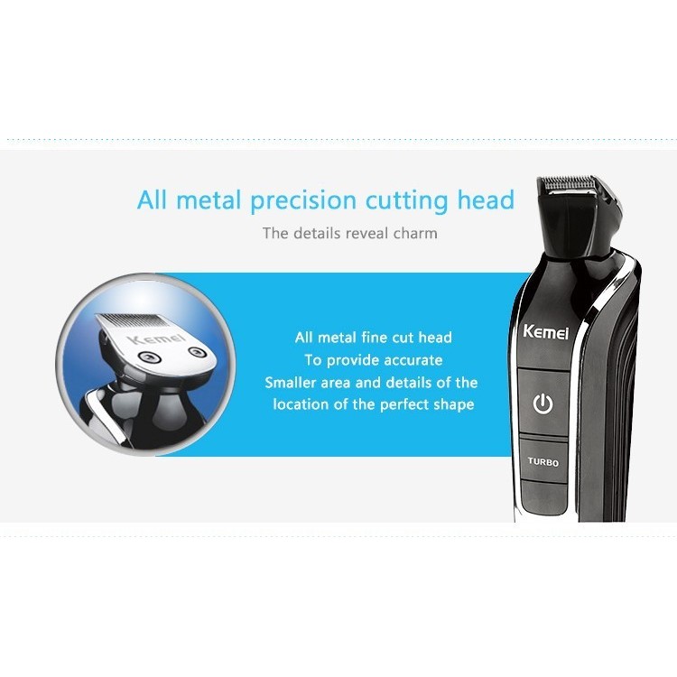 KEMEI1832 5-in-1 Rechargeable Electric Shaver Groomer Trimmer Hair Care home Travel Set - Black / EU Plug-9