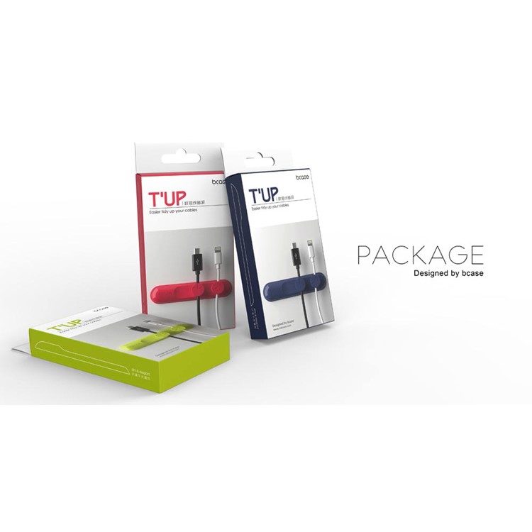 BCASE TUP Magnetic USB Cable Clips Wire Organizer 3 Sizes in 1 - Watermelon Red-9