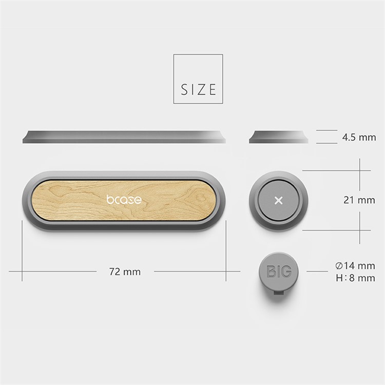 BCASE TUP2 Wooden Magnetic Cable Clips Multipurpose USB Cable Organizer - Walnut Wood-11