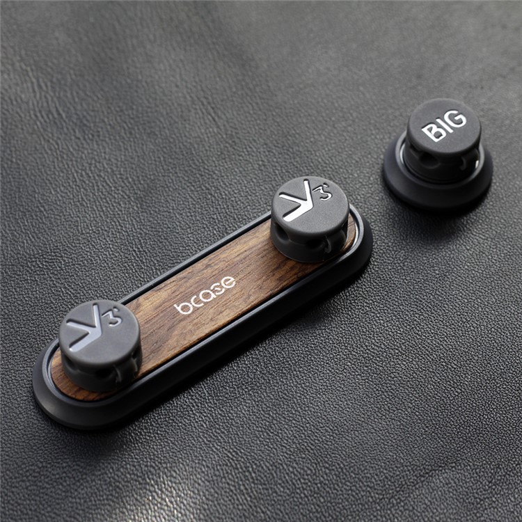 BCASE TUP2 Wooden Magnetic Cable Clips Multipurpose USB Cable Organizer - Walnut Wood-5