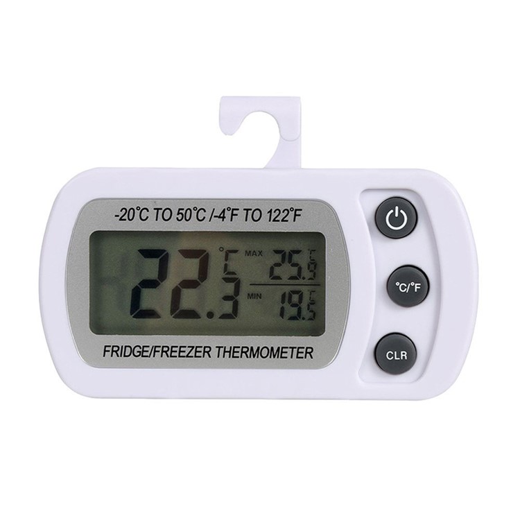 Digitales Gefrierschrankthermometer Des Haushalts Supermarktes Mit Hakenstand - Weiß-13