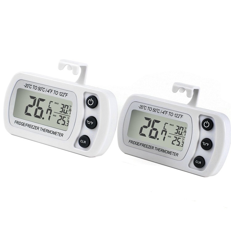 Digitales Gefrierschrankthermometer Des Haushalts Supermarktes Mit Hakenstand - Weiß-16