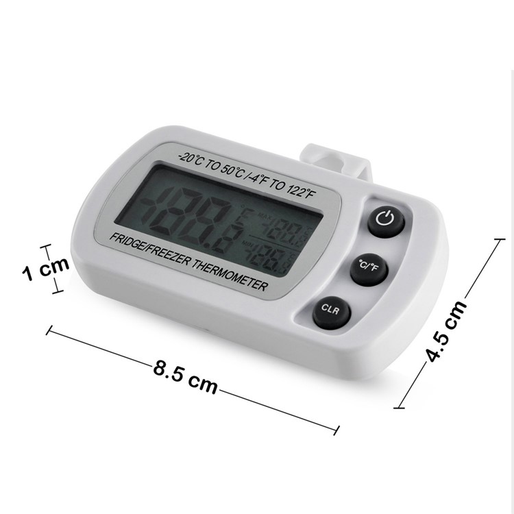 Digitales Gefrierschrankthermometer Des Haushalts Supermarktes Mit Hakenstand - Weiß-4