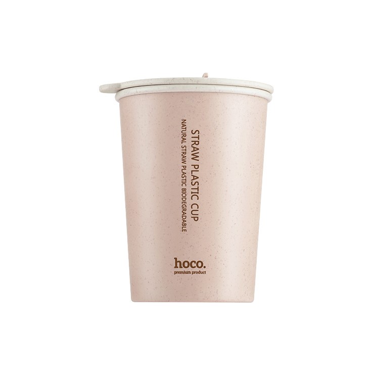 HOCO CP4 Dual-layer Wheat Smell 300ML Coffee Hot Water Mug Cup - Pink-2