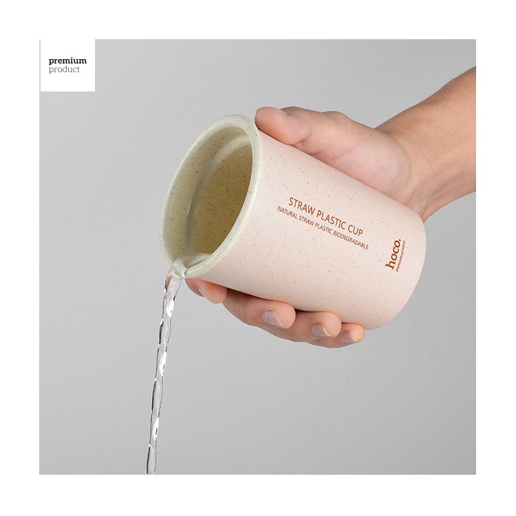 HOCO CP4 Dual-layer Wheat Smell 300ML Coffee Hot Water Mug Cup - Pink-3