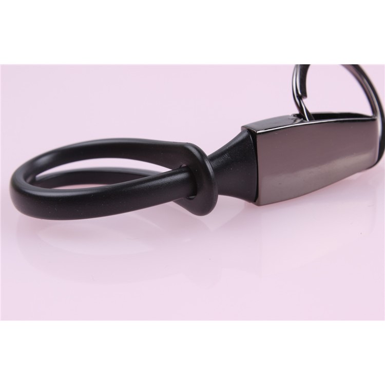 Creative Household Black Titanium Alloy Anti-rust Key Ring Chain-4