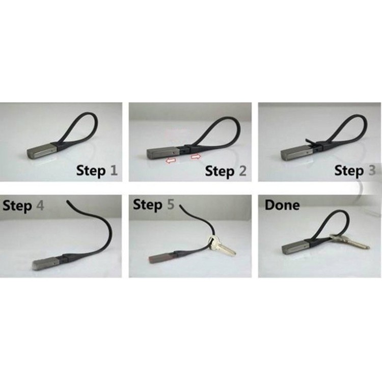 Fashion Denmark Menu Metal Key Chain Car Ring Key Chain Attachments - Black-4