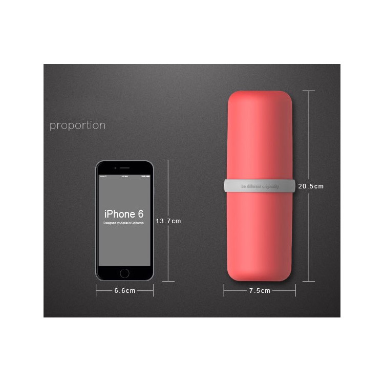 USAR Capsule Portable Travel Gargle Cup Toothbrush Toothpaste Storage Box - Pink-4