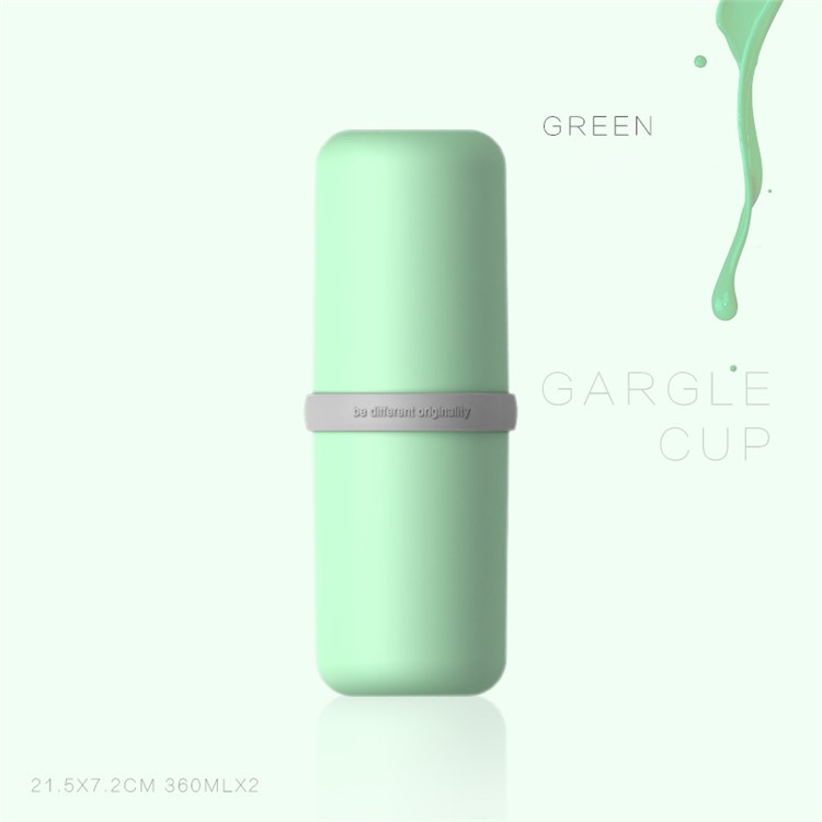 USAR Capsule Design Multifunction Wash Cup Toothbrush Toothpaste Storage Box - Green-1
