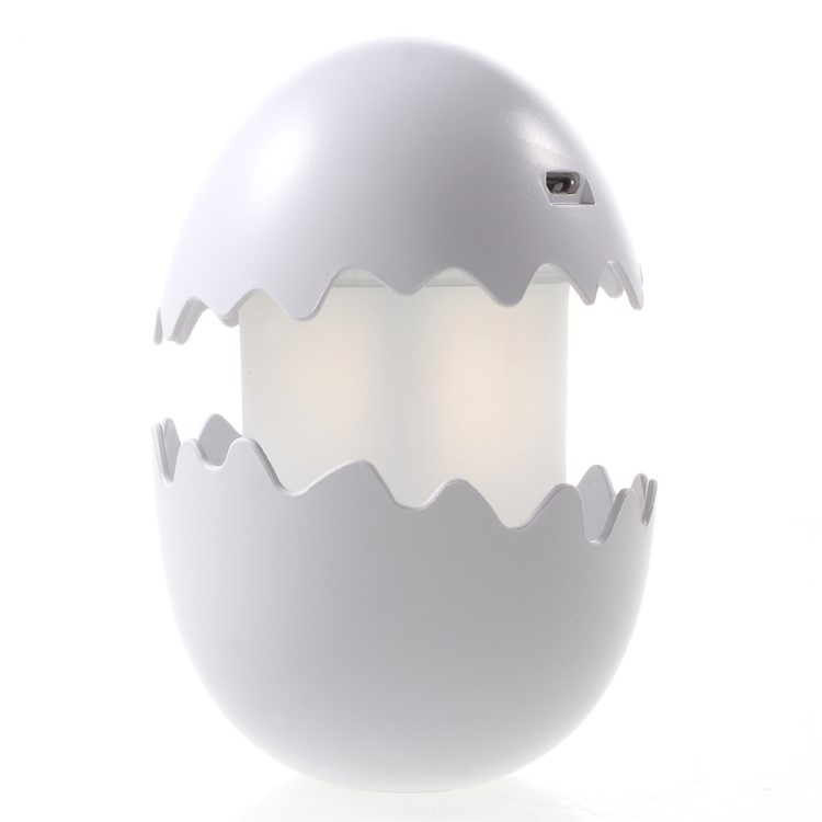Mini Funny Egg Desktop Mist Humidifier LED Night Light for Home Office Car - White-3