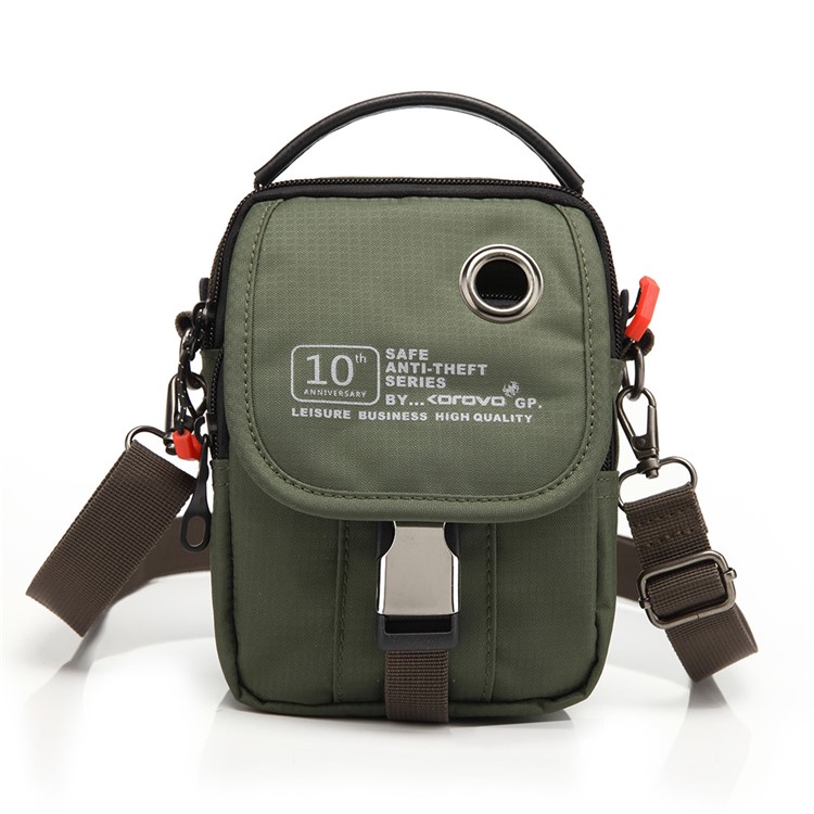 KOROVO RFID Signal Shielding Shoulder Bag Anti-degaussing Anti-theft Wallet Case Anti-theft Waist Bag (B9802) - Army Green-3